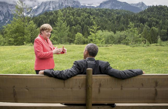 Merkel i Obama (Elmau 2015-06-08