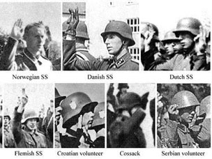 SS divizije, njemačke jedinice u kojima su se nalazili dobrovoljci iz raznih naroda pokorenih zemalja, polažu zakletvu